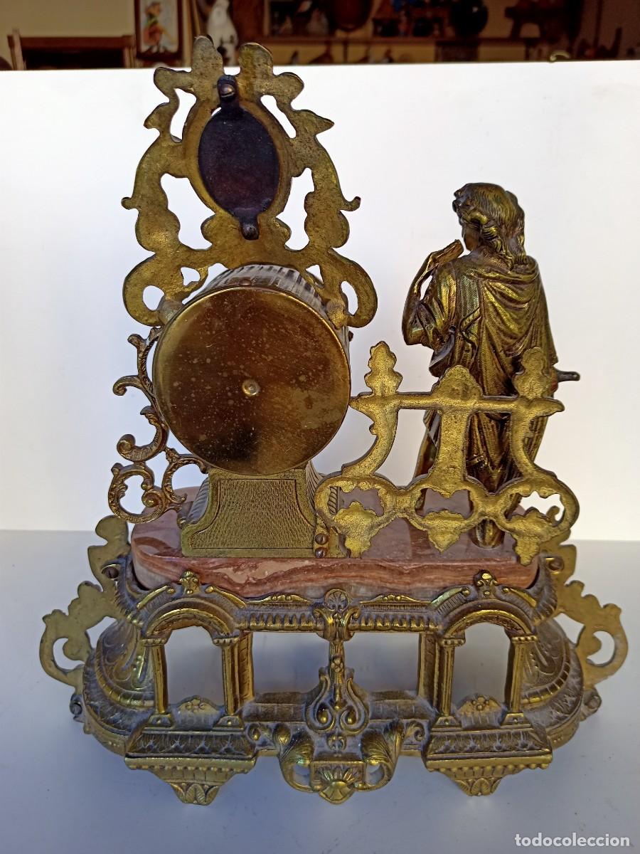 Vintage: Reloj de bronce y marmol - Foto 5