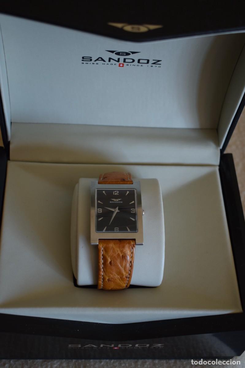 Vintage: Reloj SANDOZ marr&oacute;n y plata - Foto 1