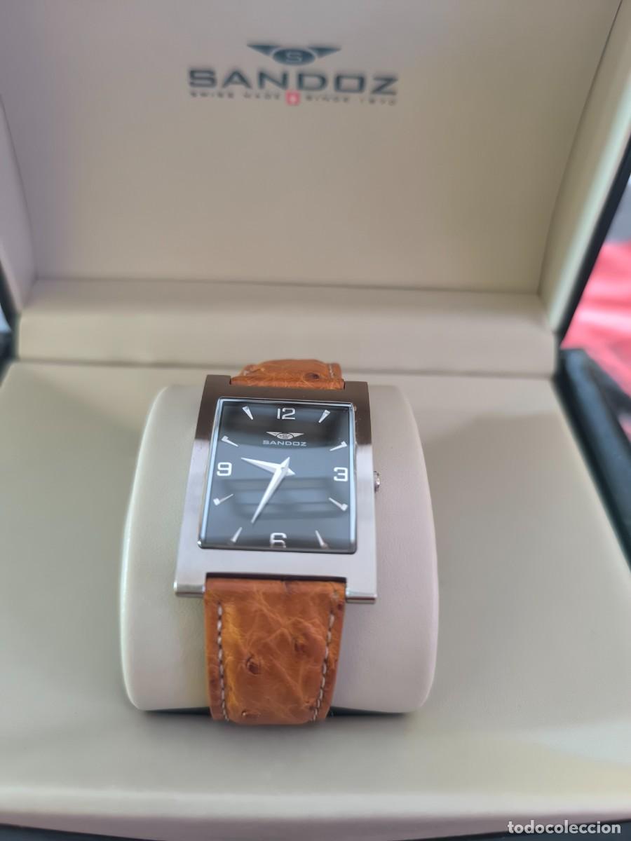 Vintage: Reloj SANDOZ marr&oacute;n y plata - Foto 4