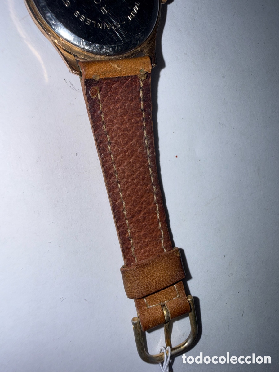 Vintage: Reloj Royce con correa de cuero marr&oacute;n - Foto 6
