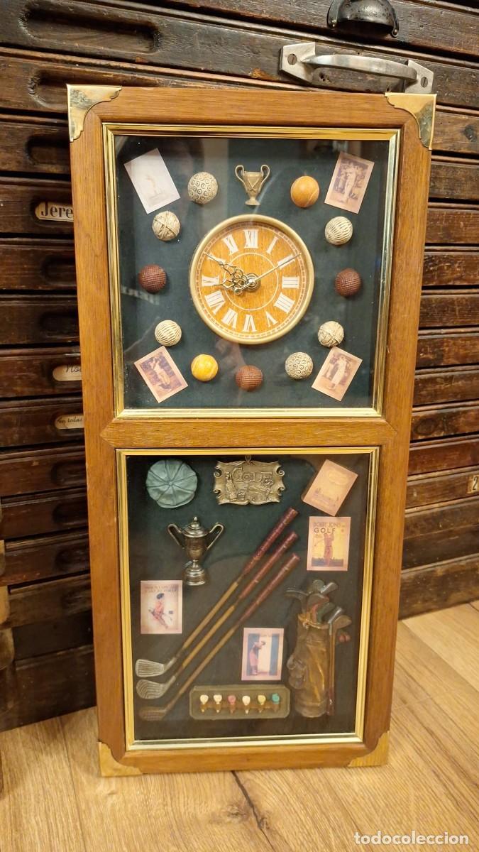 Vintage: Gran Reloj de Pared Marco Madera GOLF - Foto 1
