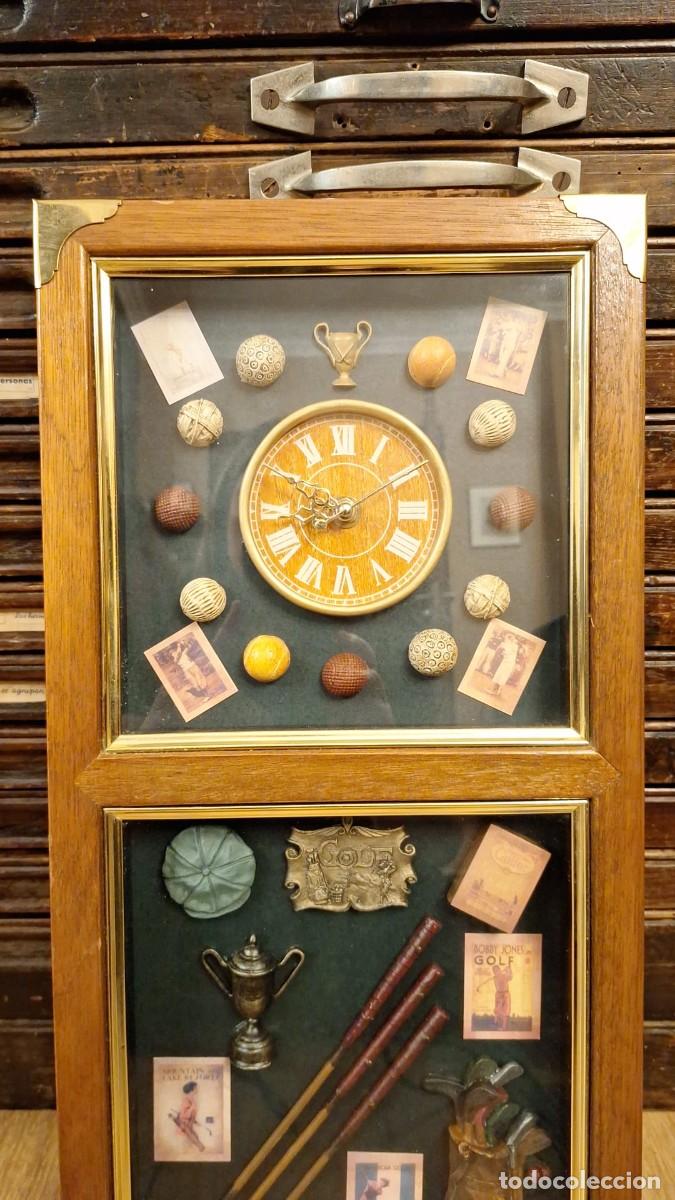 Vintage: Gran Reloj de Pared Marco Madera GOLF - Foto 2