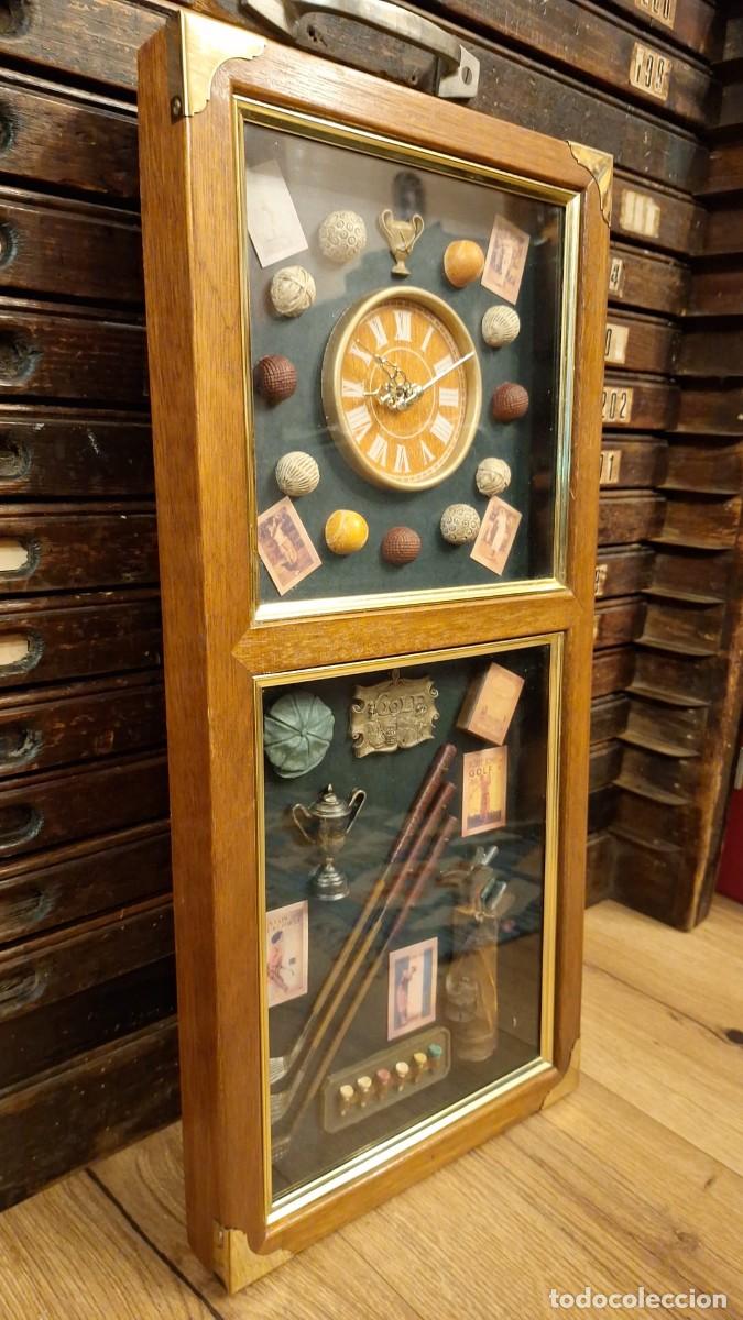 Vintage: Gran Reloj de Pared Marco Madera GOLF - Foto 3