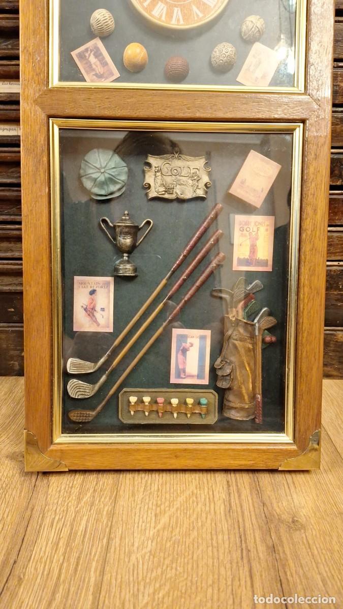 Vintage: Gran Reloj de Pared Marco Madera GOLF - Foto 4