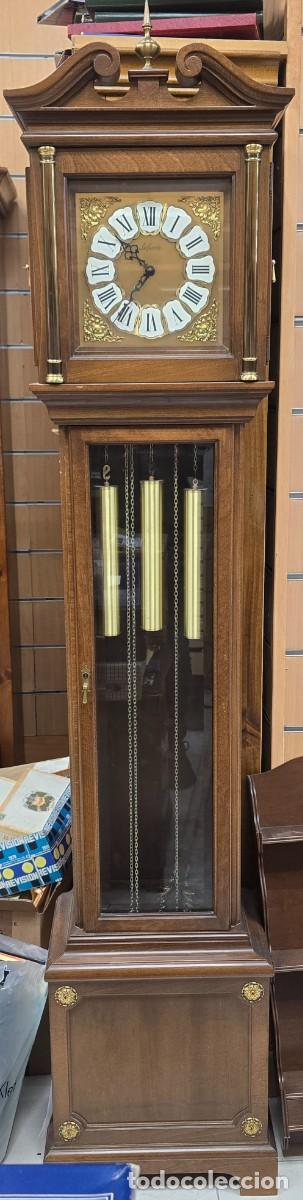 Vintage: ANTIGUO RELOJ DE PIE DE MADERA EN FUNCIONAMIENTO - Foto 1