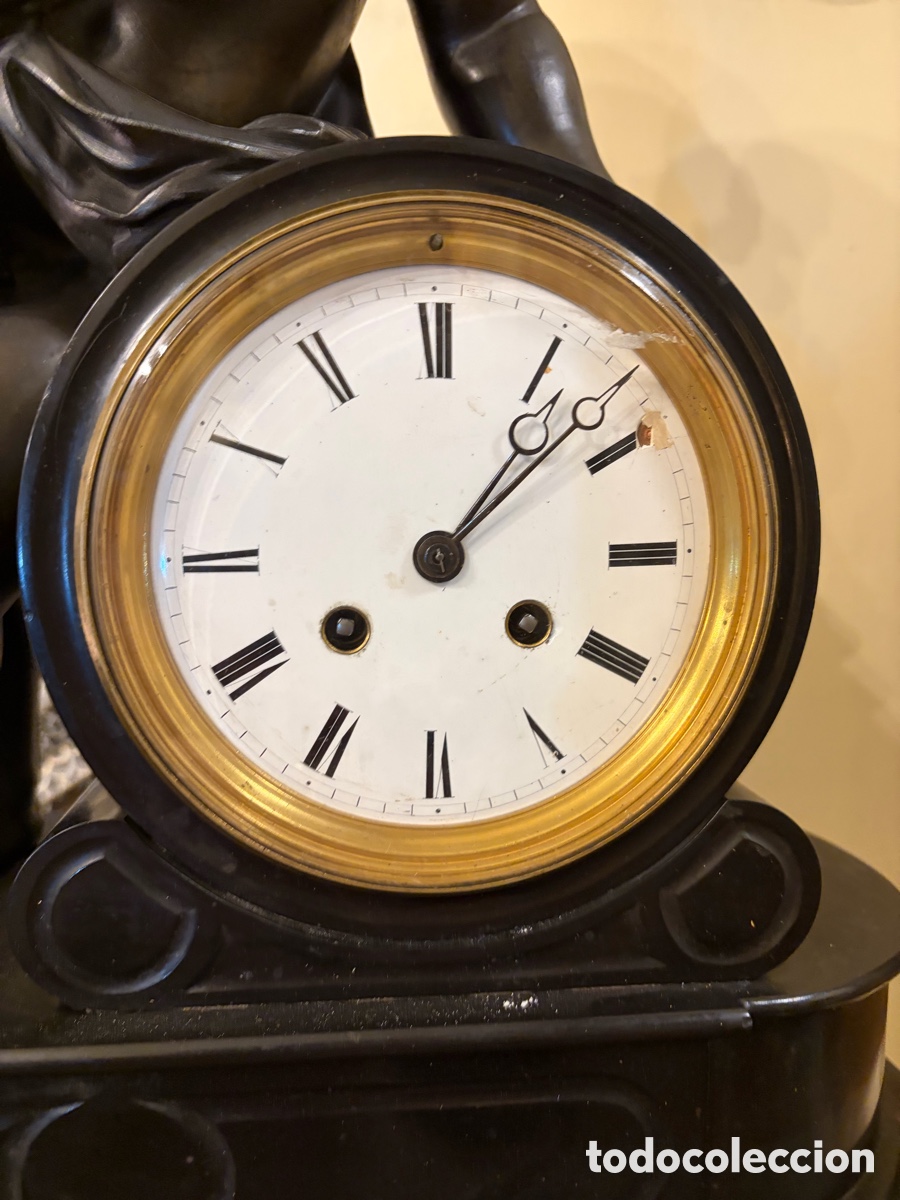 Vintage: Reloj de mesa ni&ntilde;o bronce - Foto 2