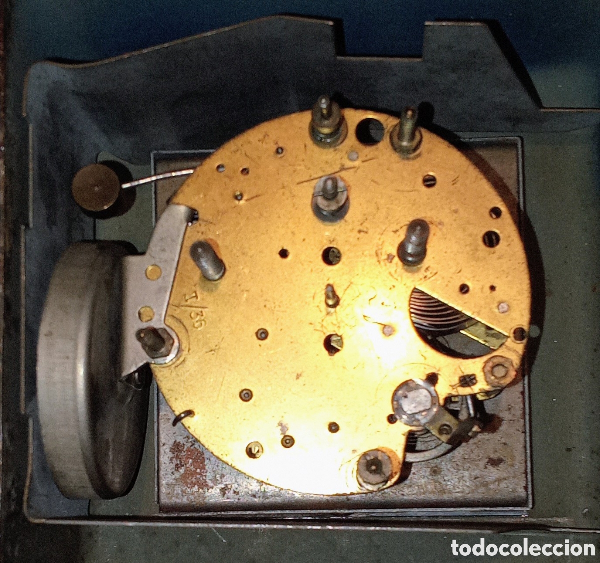Vintage: RELOJ DE FICHAR JORNADA LABORAL &rdquo;La patria hispana seguros&rdquo;