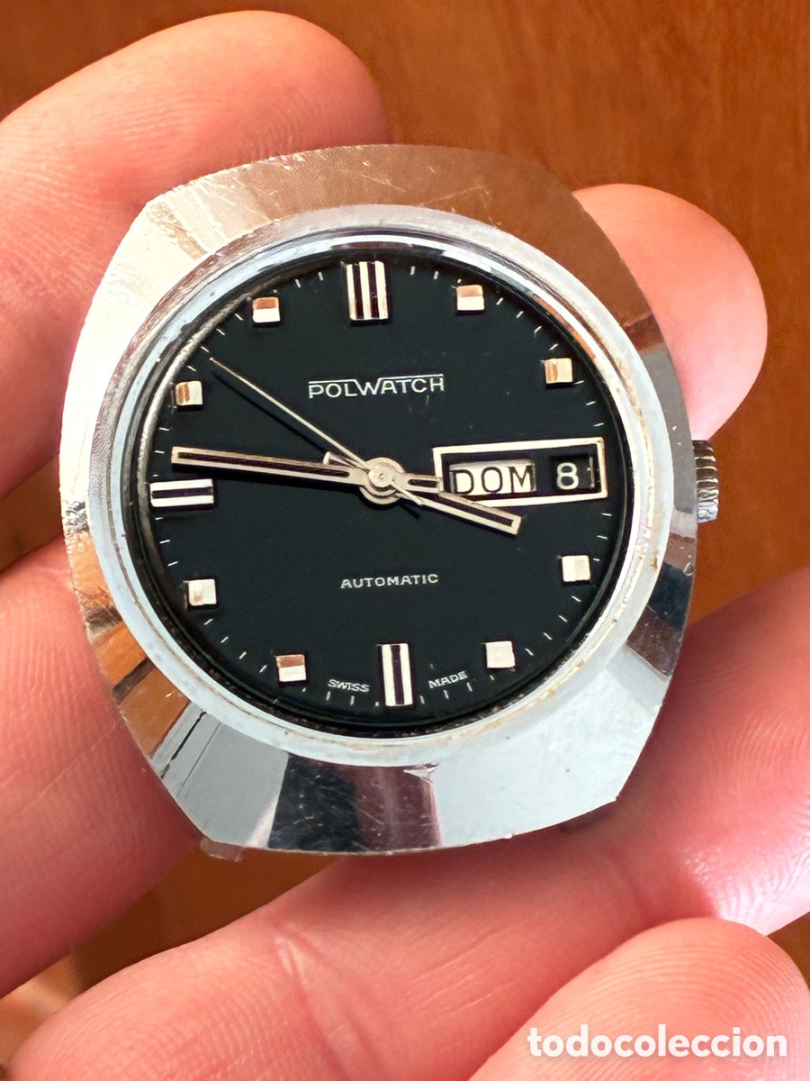 Vintage: Reloj autom&aacute;tico vintage esfera negra - Foto 3