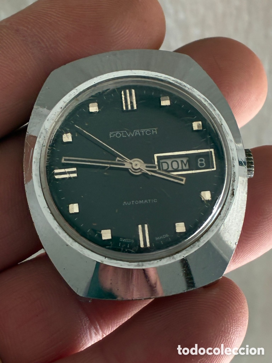 Vintage: Reloj autom&aacute;tico vintage esfera negra - Foto 7