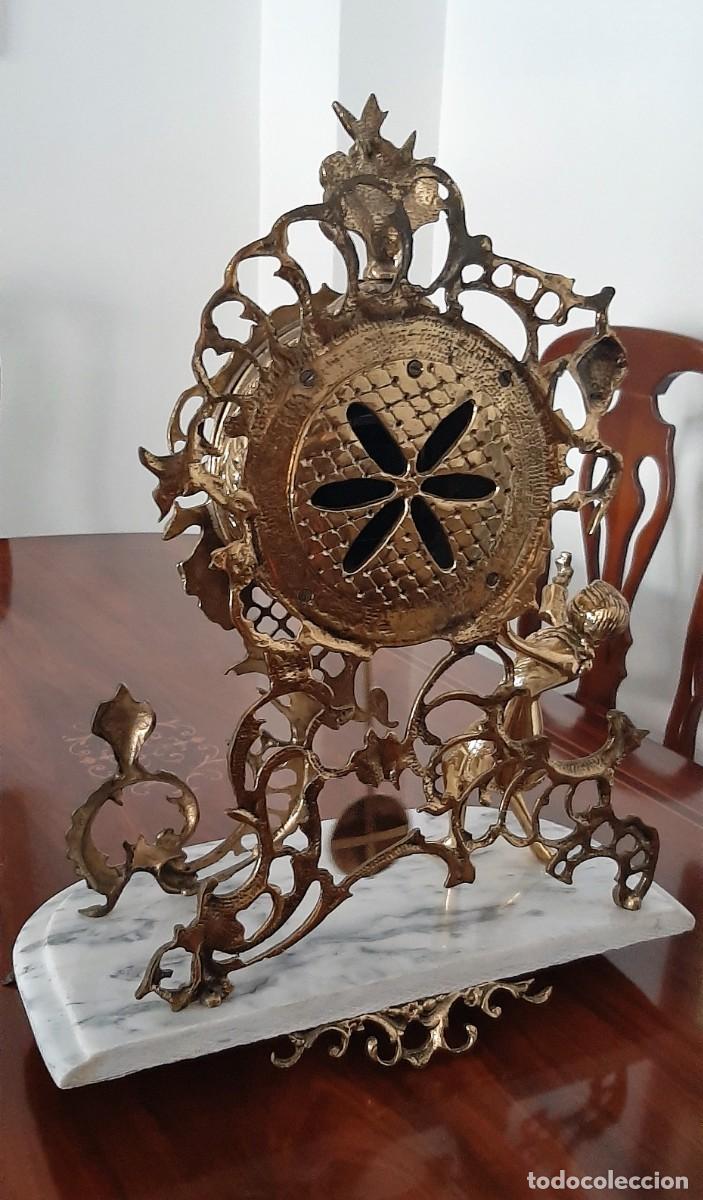 Vintage: RELOJ DE BRONCE SOBRE BASE DE MARMOL - Foto 4