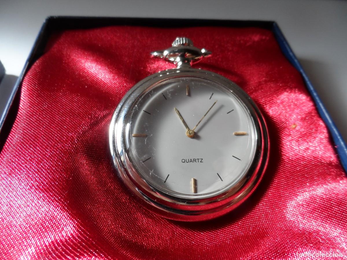 Vintage: RELOJ DE BOLSILLO PLATEADO NUEVO - Foto 1