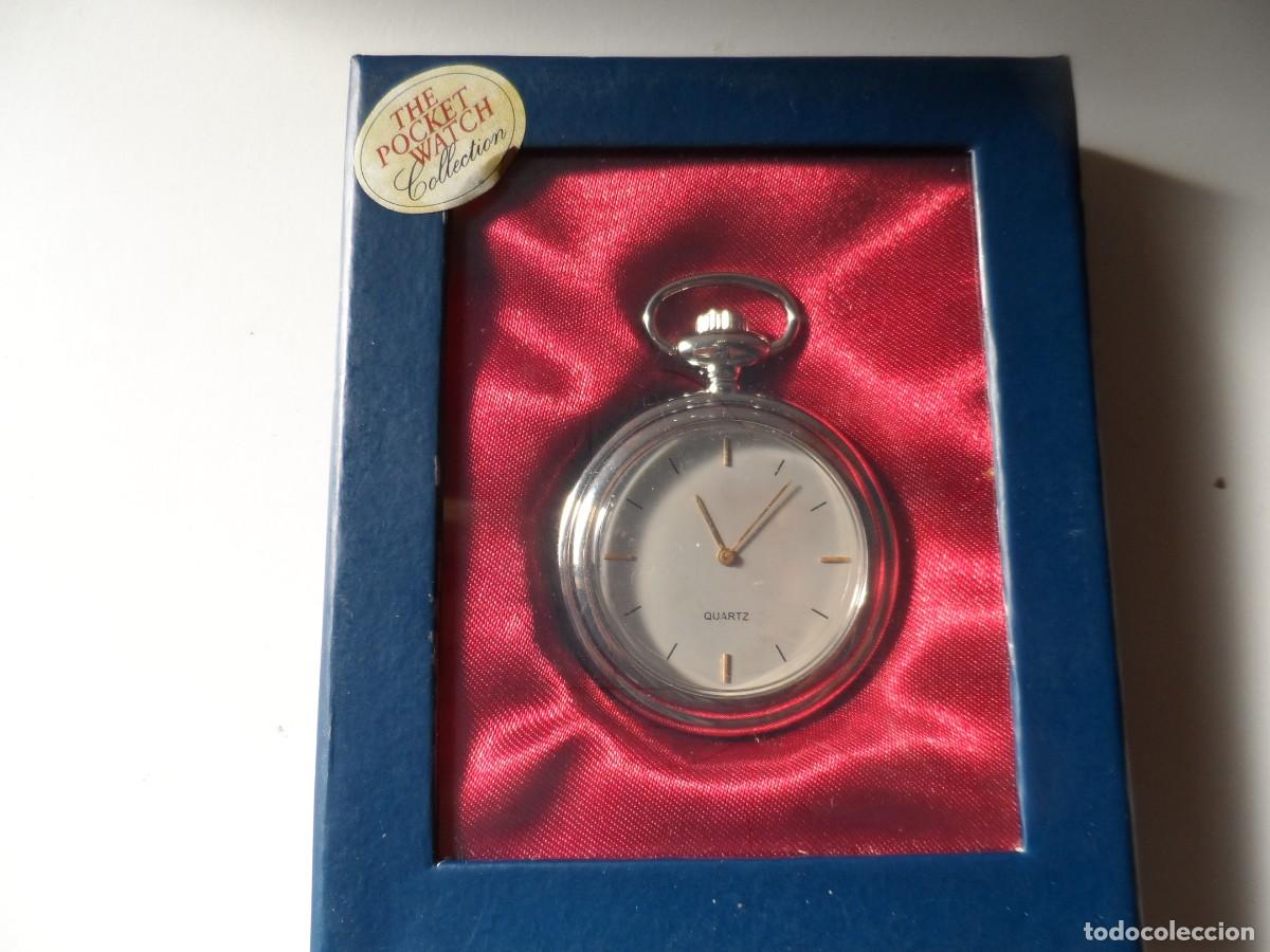 Vintage: RELOJ DE BOLSILLO PLATEADO NUEVO - Foto 2