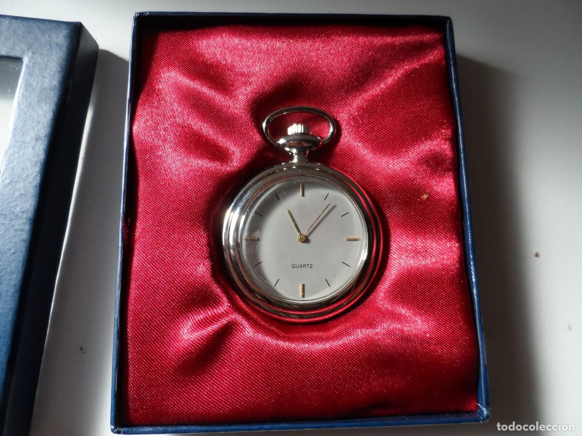 Vintage: RELOJ DE BOLSILLO PLATEADO NUEVO - Foto 3