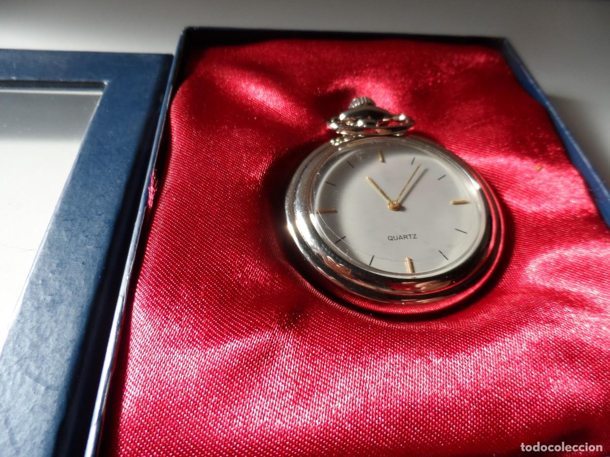 Vintage: RELOJ DE BOLSILLO PLATEADO NUEVO - Foto 5