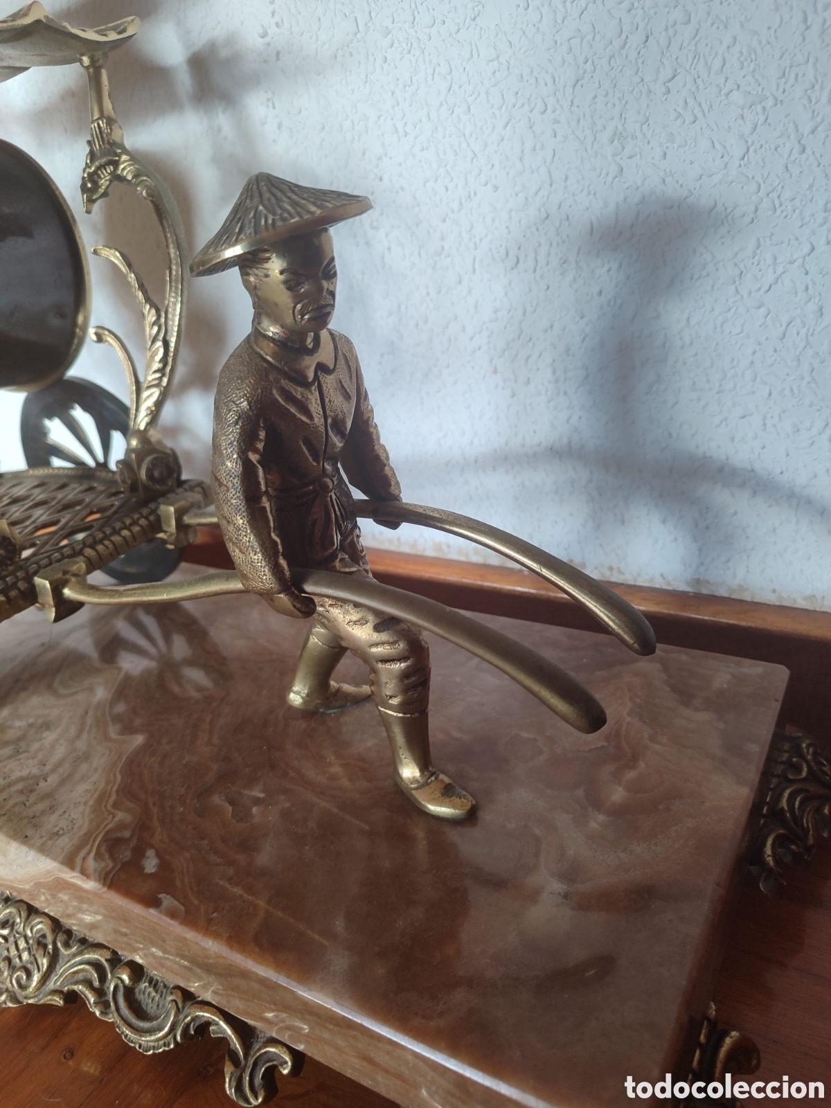 Vintage: Reloj carroza bronce - Foto 3