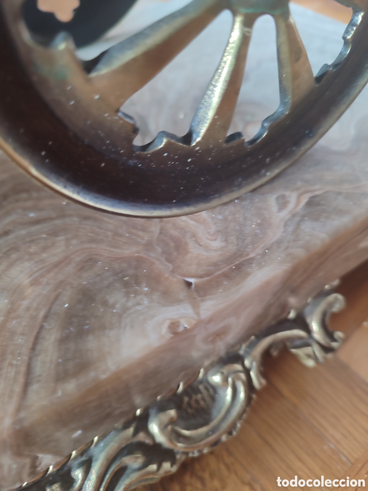 Vintage: Reloj carroza bronce - Foto 7