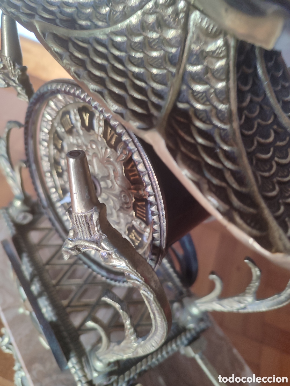 Vintage: Reloj carroza bronce - Foto 8