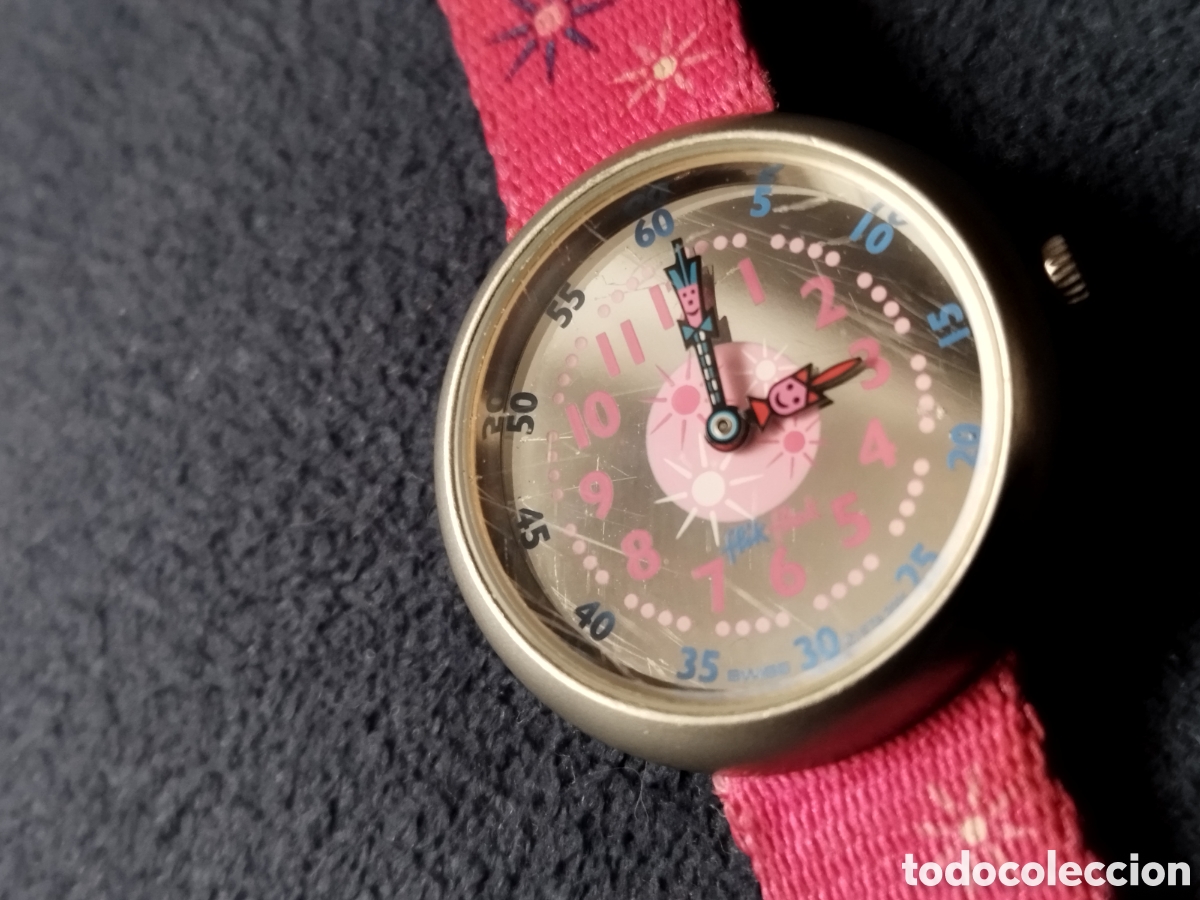Vintage: Reloj flik flak antiguo - Foto 5
