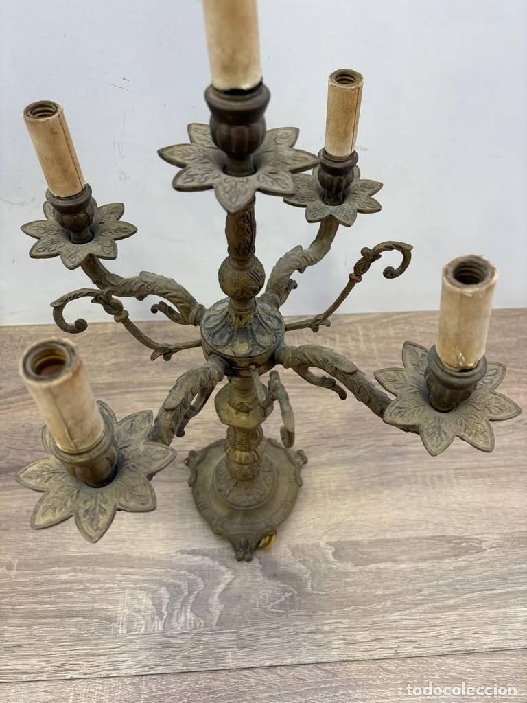Vintage: 2 CANDELABROS ANTIGUOS - Foto 6