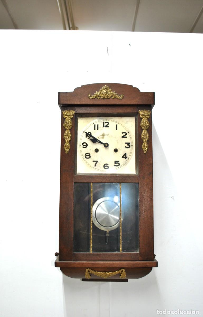 Vintage: RELOJ DE PARED CAJA MADERA - Foto 1