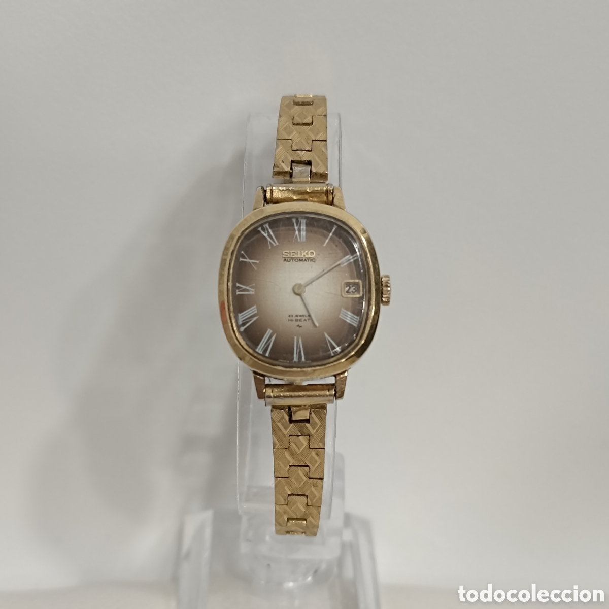 Vintage: Reloj dorado Seiko de mujer - Foto 1