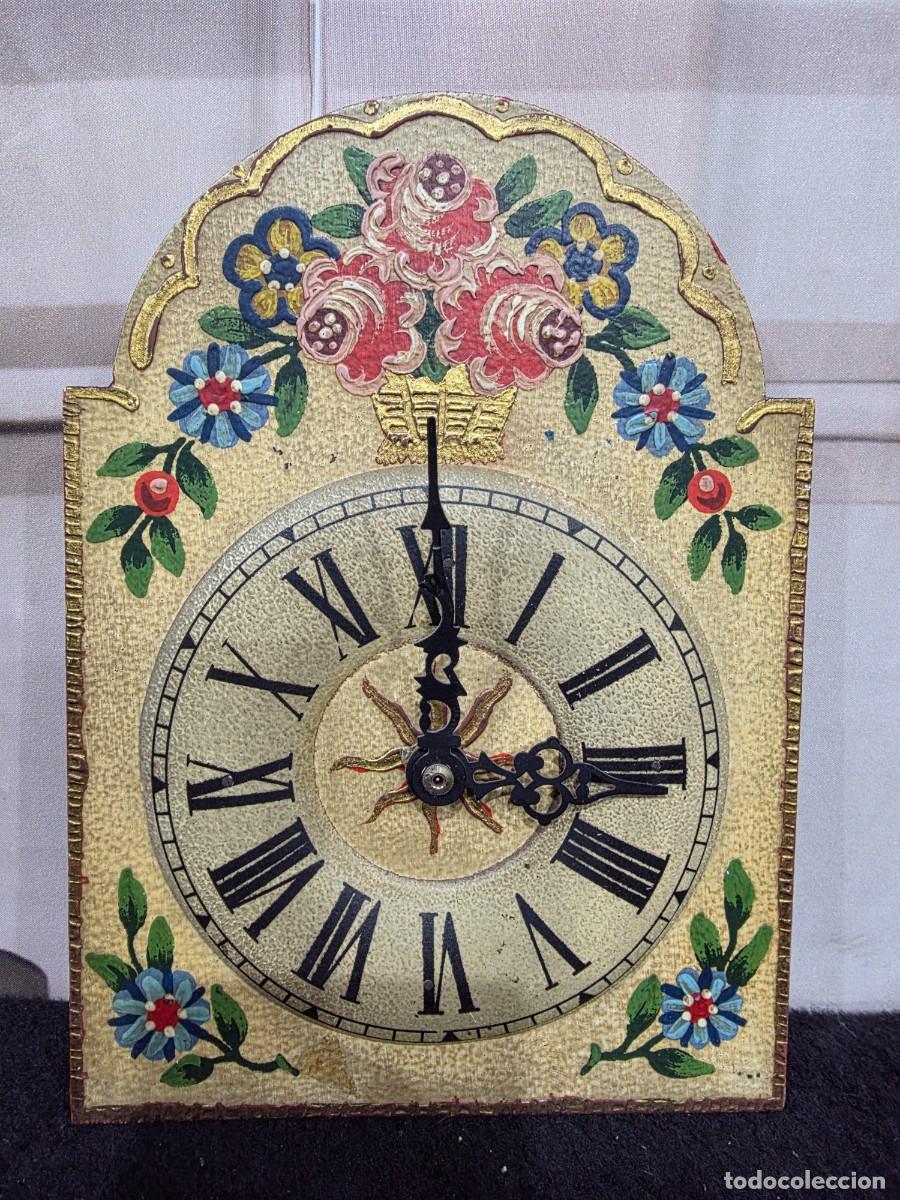 Vintage: Reloj en tabla pintada a mano - Foto 2