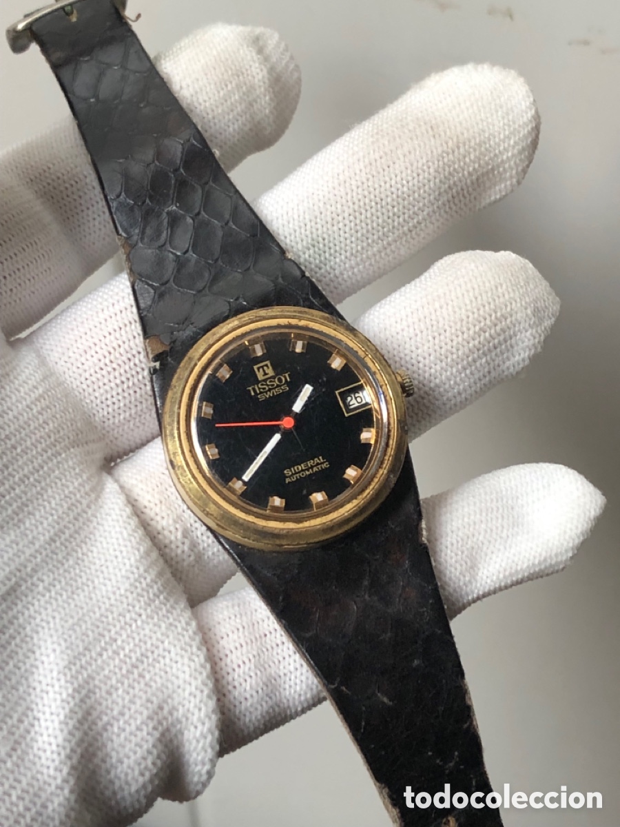 Vintage: Reloj tissot autom&aacute;tico esfera negra - Foto 3