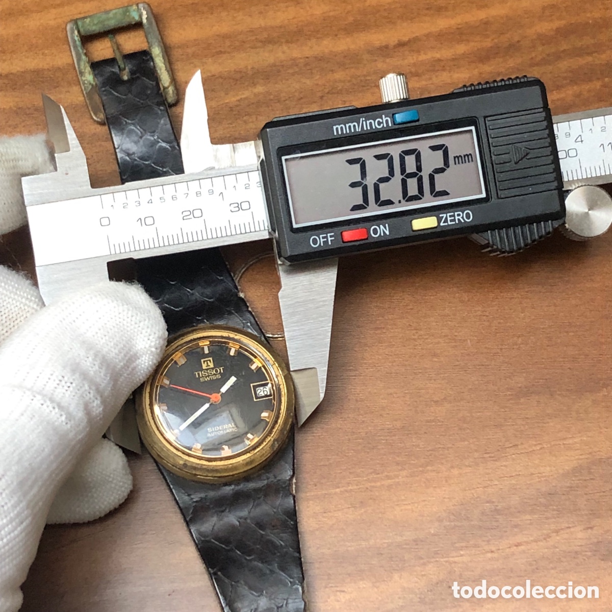 Vintage: Reloj tissot autom&aacute;tico esfera negra - Foto 6