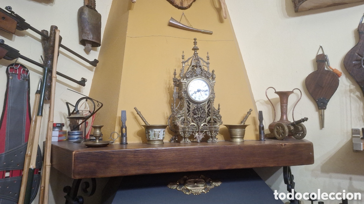 Vintage: Reloj de Bronces estilo Barroco - Foto 2