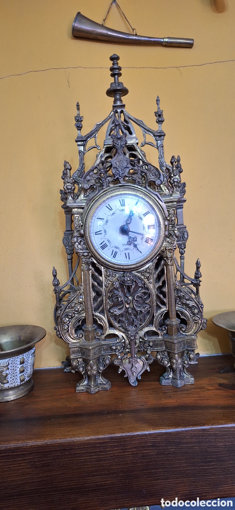 Vintage: Reloj de Bronces estilo Barroco - Foto 4