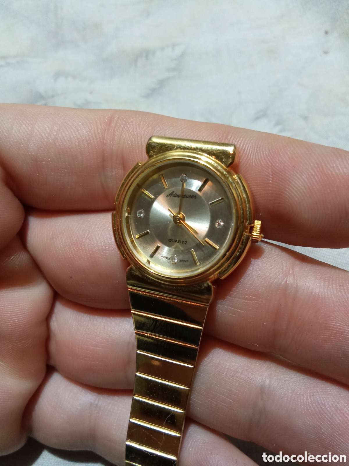 Vintage: BONITO RELOJ DORADO ANSWER - Foto 3