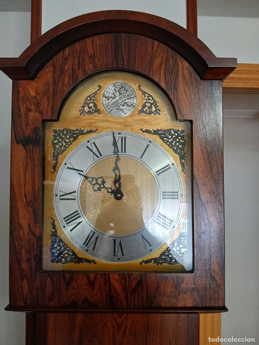 Vintage: Reloj de pie Tempus Fugit madera - Foto 1