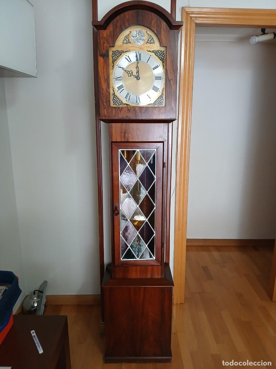 Vintage: Reloj de pie Tempus Fugit madera - Foto 2