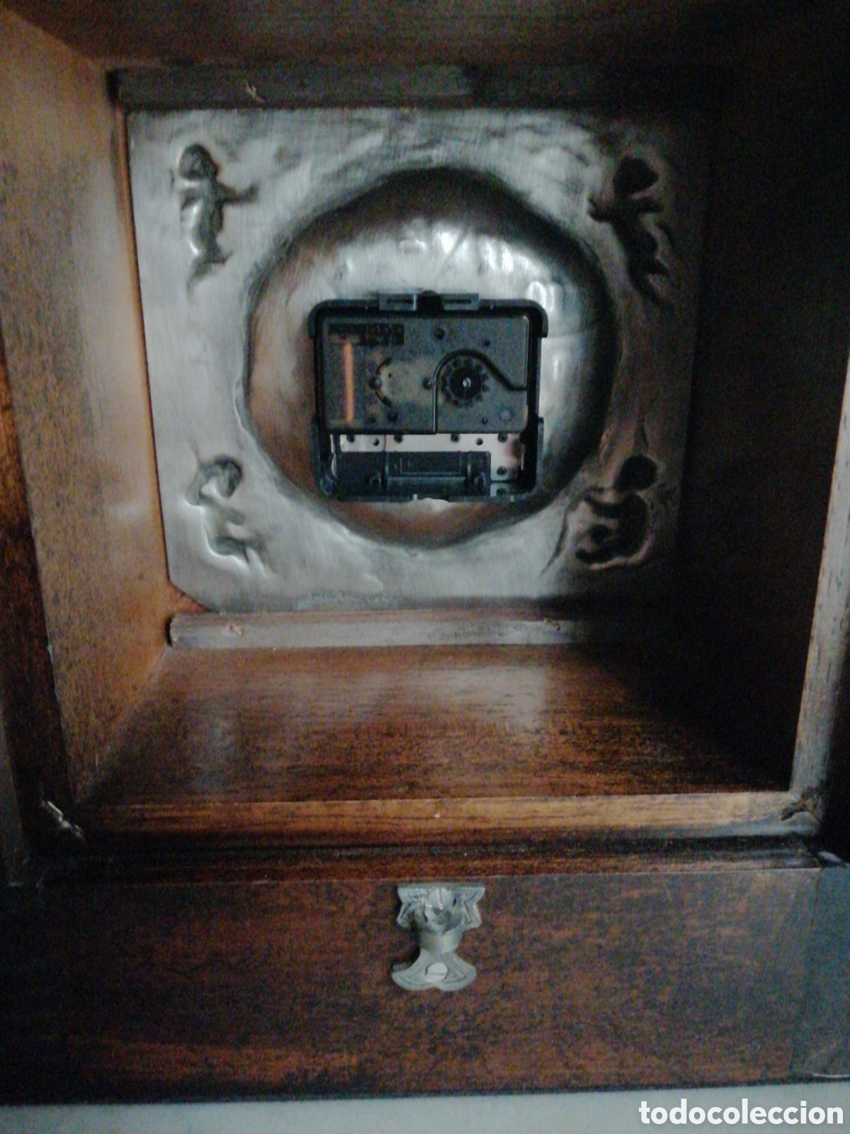 Vintage: Reloj de mesa de madera y acero - Foto 6
