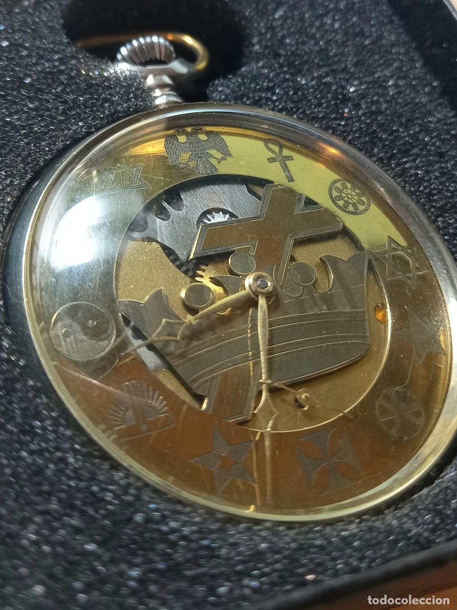 Vintage: RELOJ MASONICO PLATA 800 - Foto 1