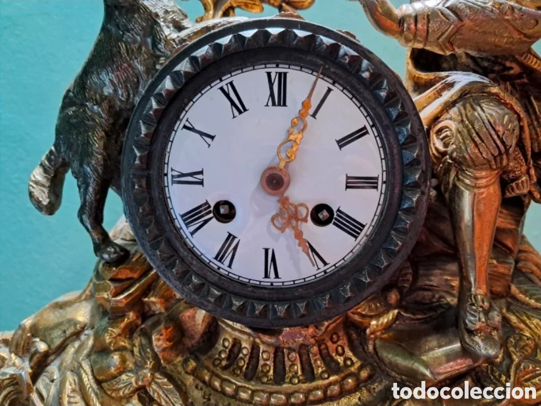 Vintage: Reloj de mesa (bronce) - Foto 3