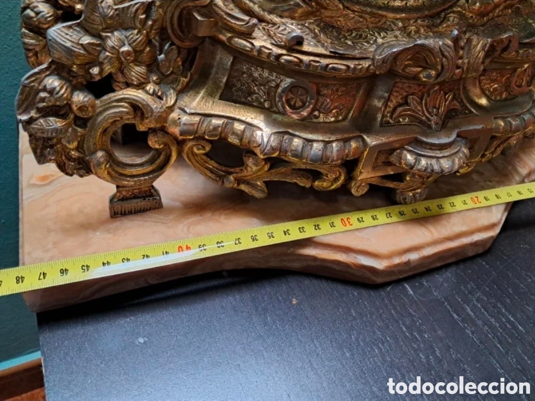Vintage: Reloj de mesa (bronce) - Foto 6