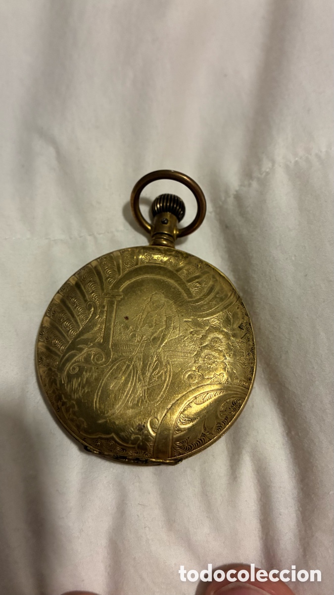Vintage: Reloj bolsillo caja de oro - Foto 1