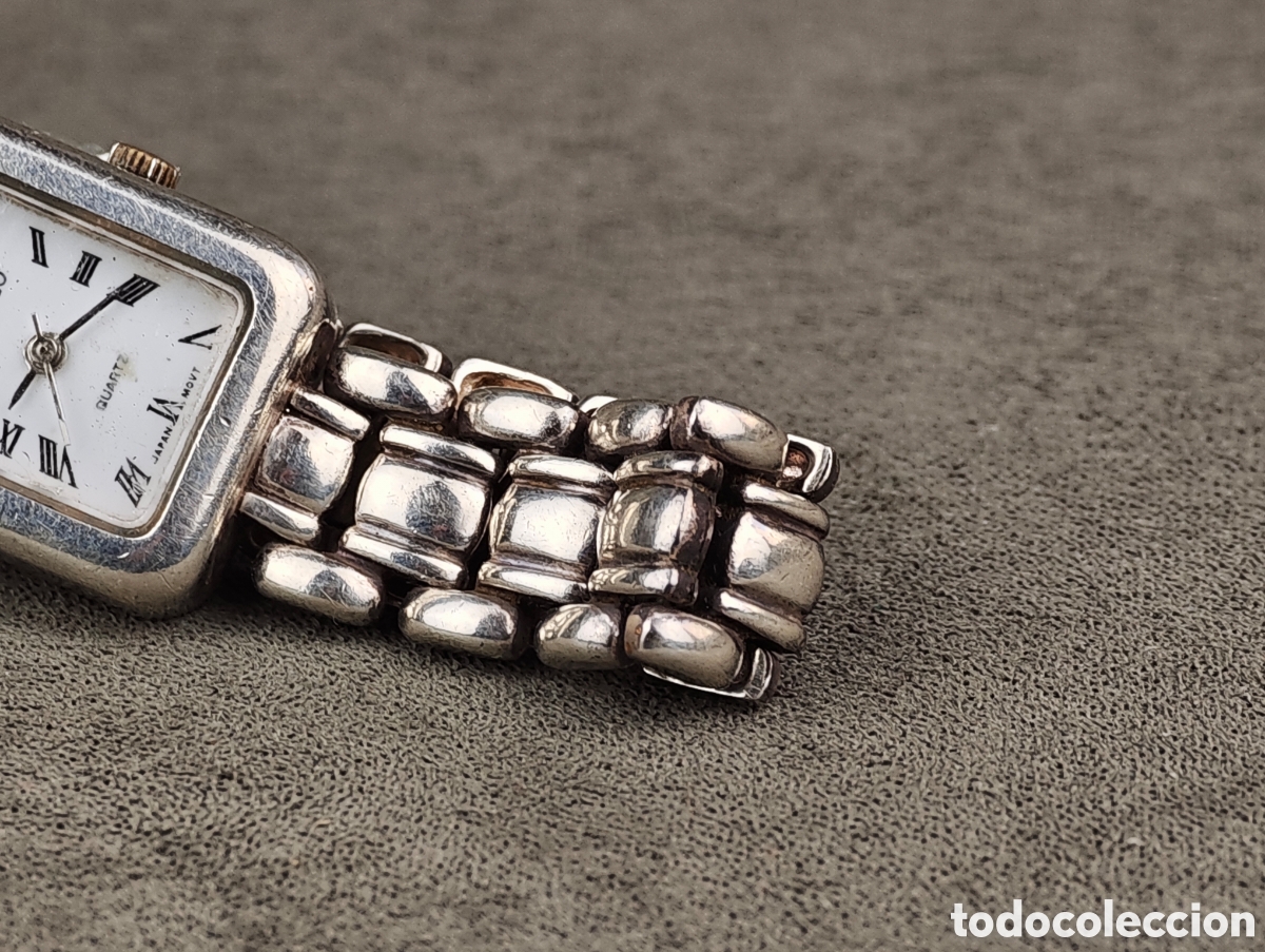 Vintage: Antiguo Reloj de Cuarzo de Plata - Foto 7