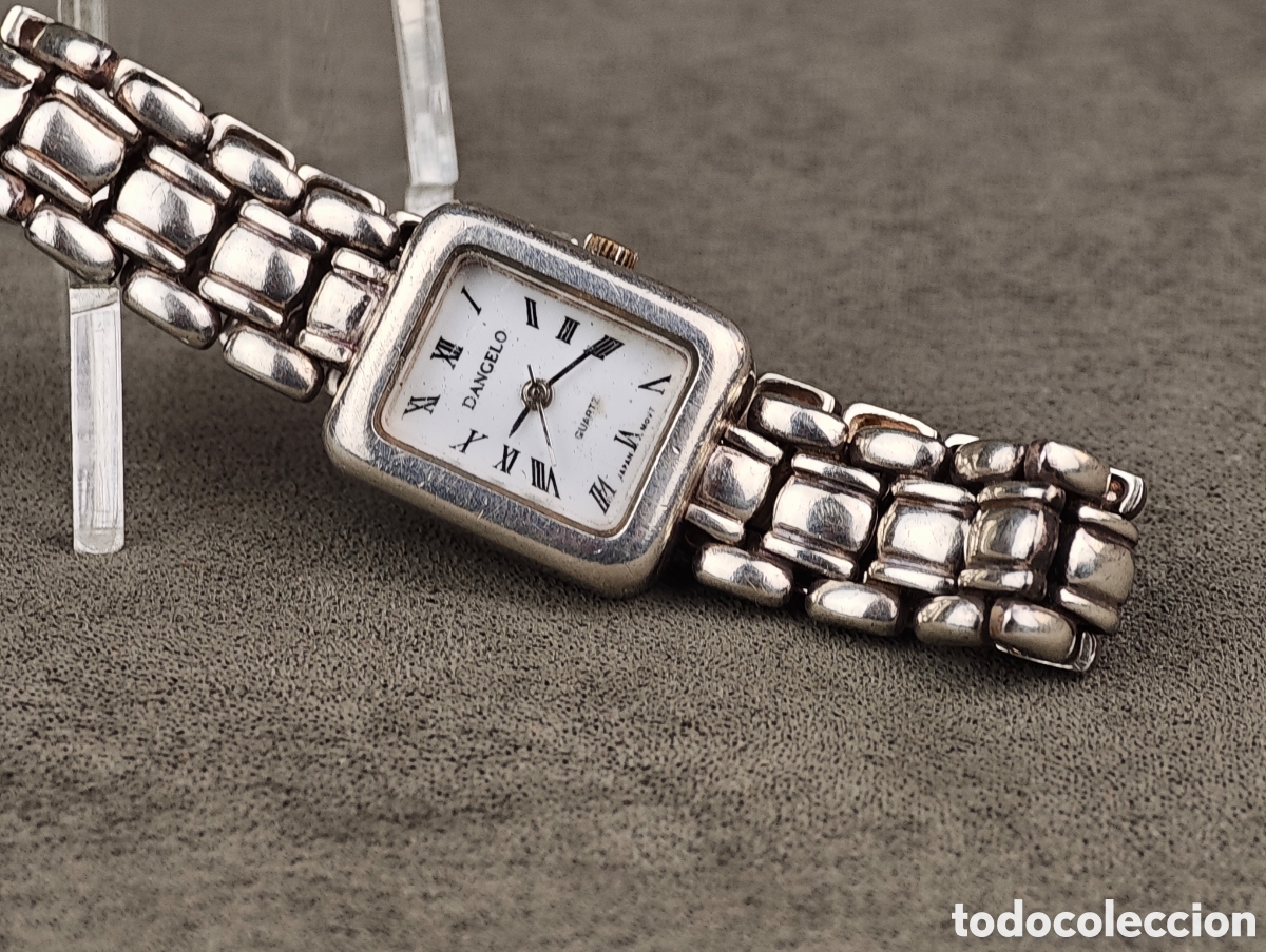 Vintage: Antiguo Reloj de Cuarzo de Plata - Foto 9