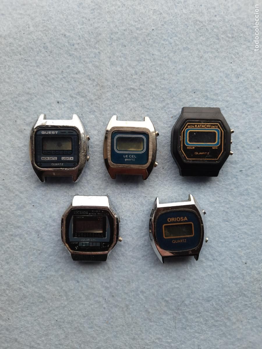 Vintage: Lote de 5 Relojes Digitales Vintage para Dama.