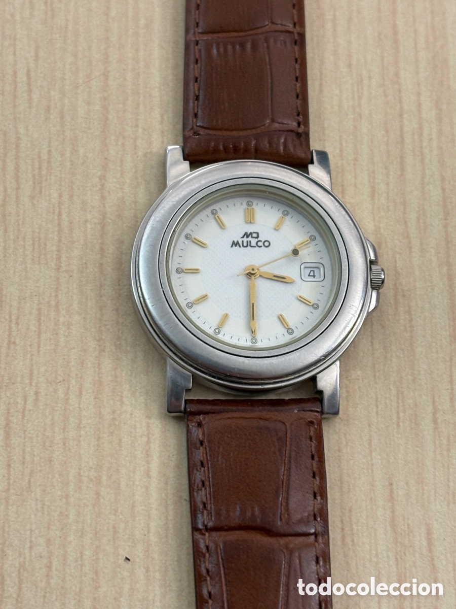 Vintage: ✅ Reloj MULCO MQ calendario cuarzo acero suizo caballero