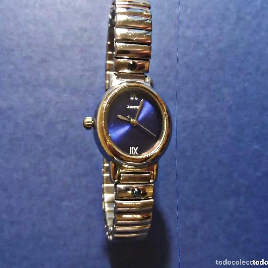 Vintage Watches: RELOJ ARMIS ELASTICO Y CAJA ACERO. MARCA YVES ROCHES. QUARTZ. ESFERA AZUL