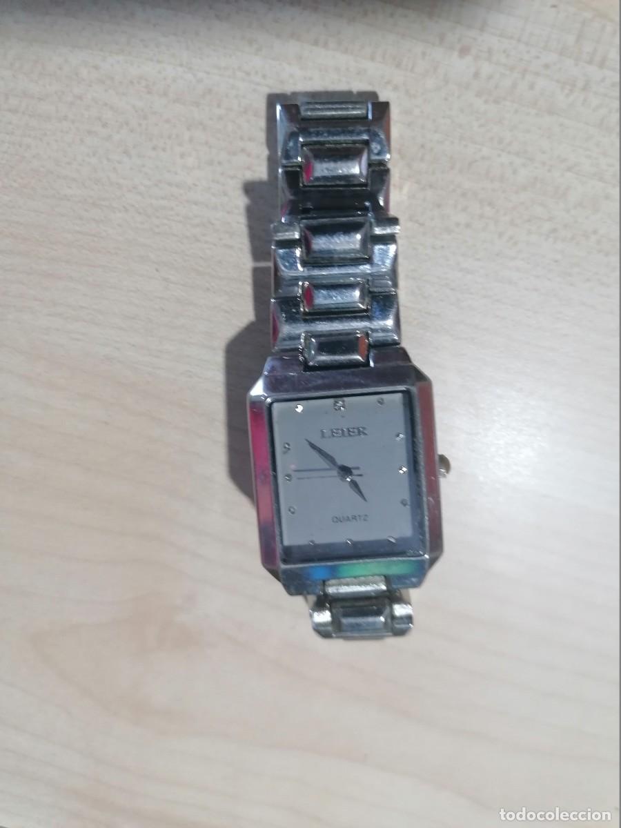 Vintage: LEIER * RELOJ ANALOGICO PLATEADO DE ACERO