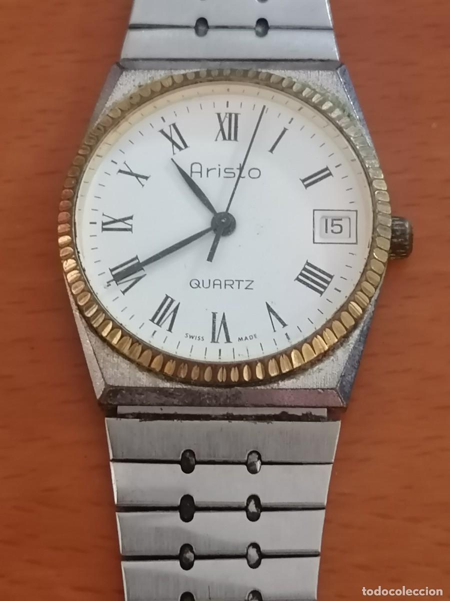 Vintage Uhren: ARISTO * RELOJ ANALOGICO METAL Y ALREDEDOR DE ESFERA EN DORADO * NUMEROS ROMANOS