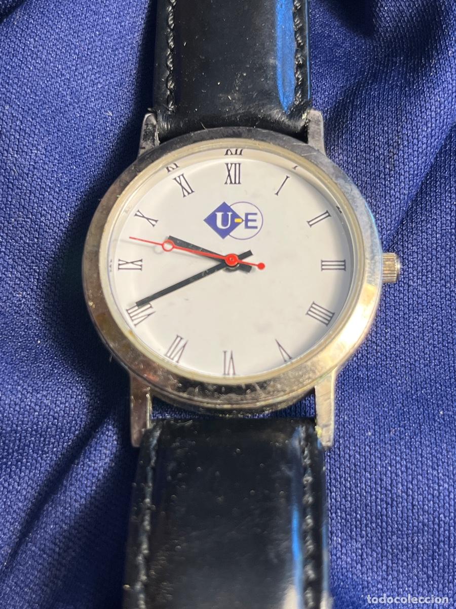 Vintage: Reloj Uni&oacute;n Fenosa Guinn promocional cuarzo vintage n&uacute;meros romanos corporativo