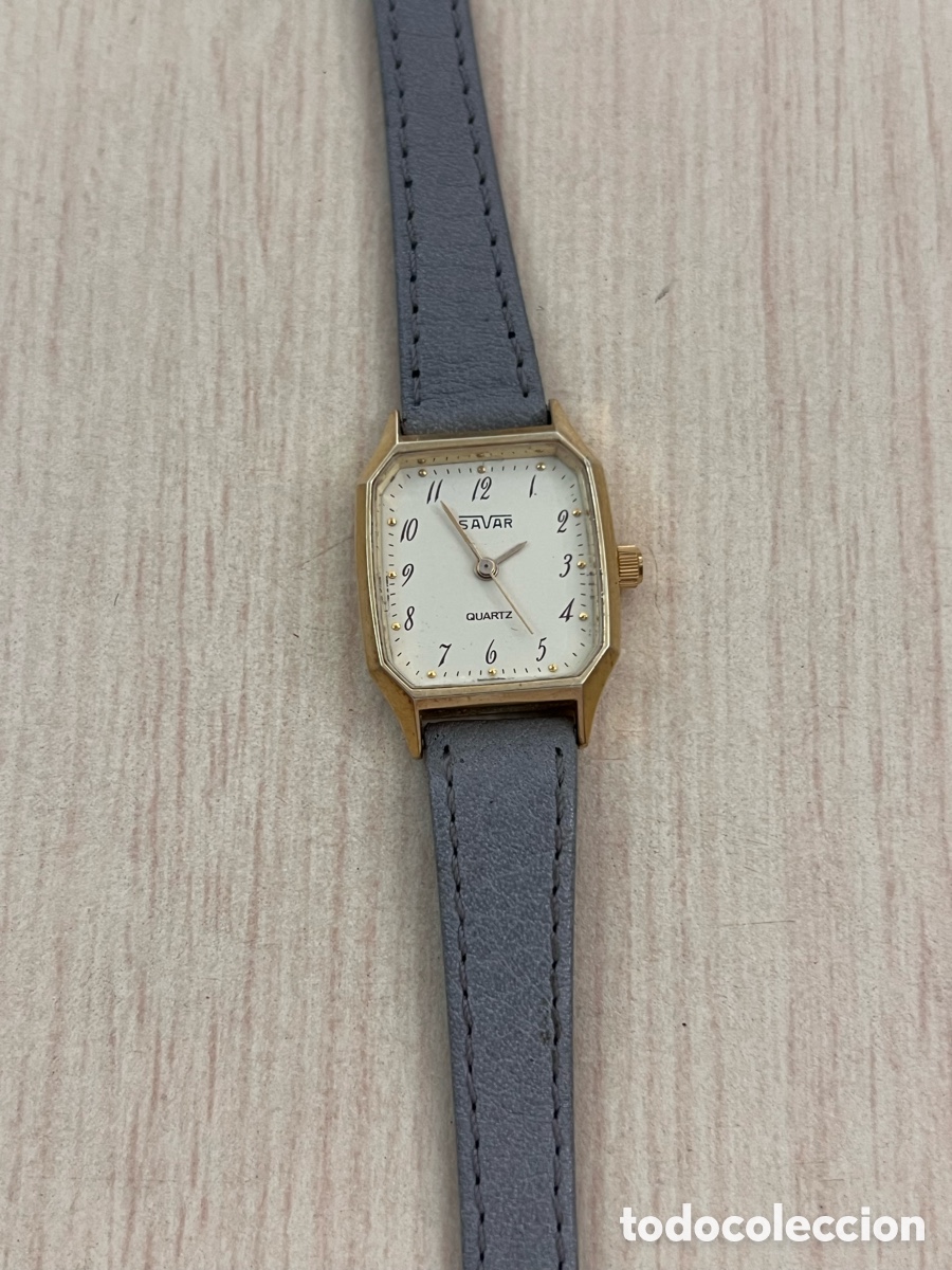 Vintage: ✅ reloj SAVAR cuarzo se&ntilde;oras chapado en oro