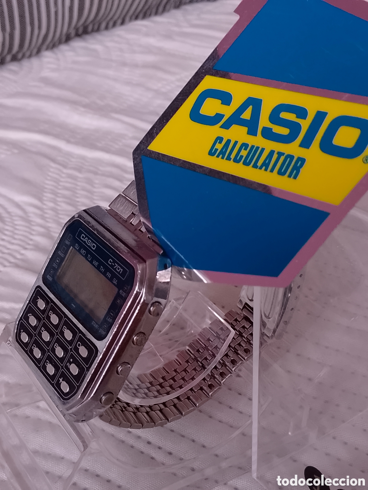 Vintage: Reloj Casio calculadora C-701 Blue - Foto 3