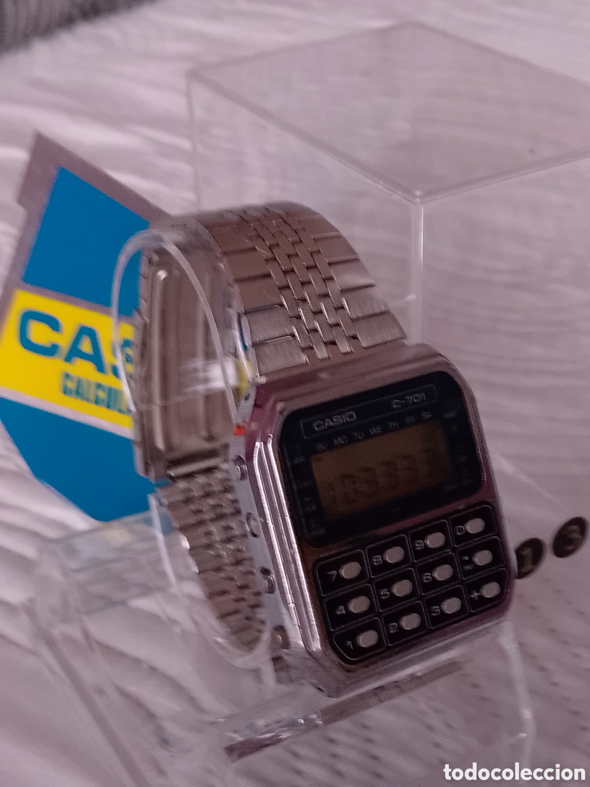 Vintage: Reloj Casio calculadora C-701 Blue - Foto 4