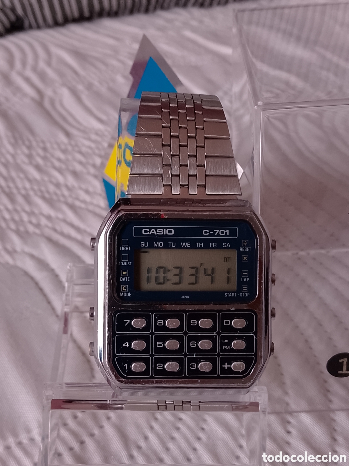 Vintage: Reloj Casio calculadora C-701 Blue - Foto 2